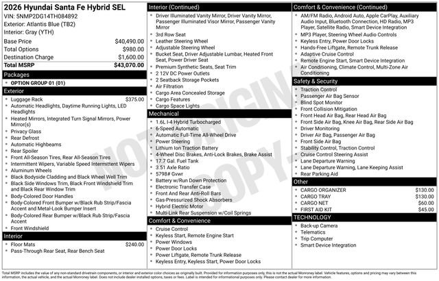 New 2026 Hyundai Santa Fe SEL AWD/4WD image 9