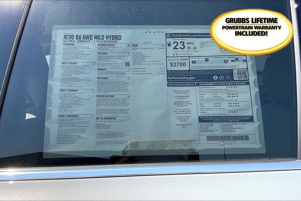 New 2026 Volvo XC90 B6 Ultra w/ Protection Package image 26