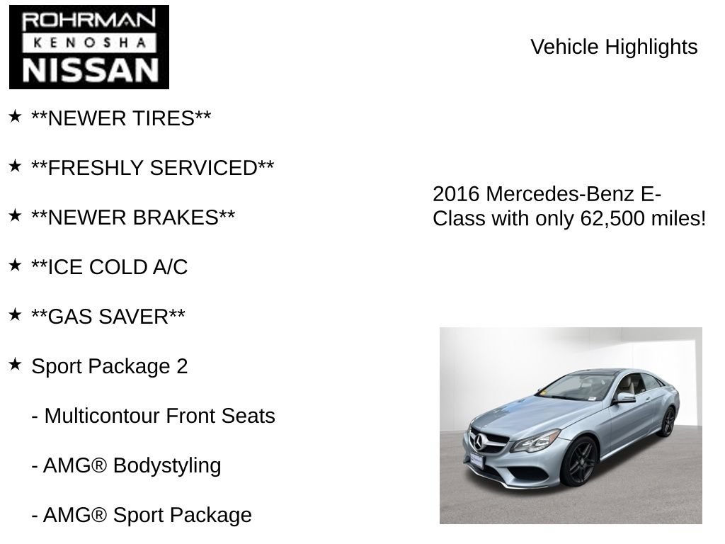 Used 2016 Mercedes-Benz E 400 4MATIC Coupe image 7