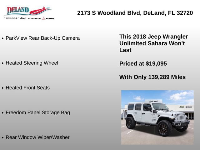 Used 2018 Jeep Wrangler Unlimited Sahara w/ Cold Weather Group AWD/4WD image 12