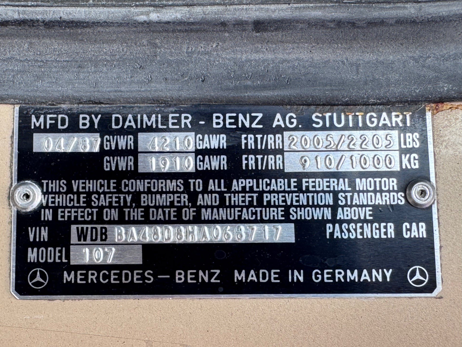 Used 1987 Mercedes-Benz 560 SL image 5