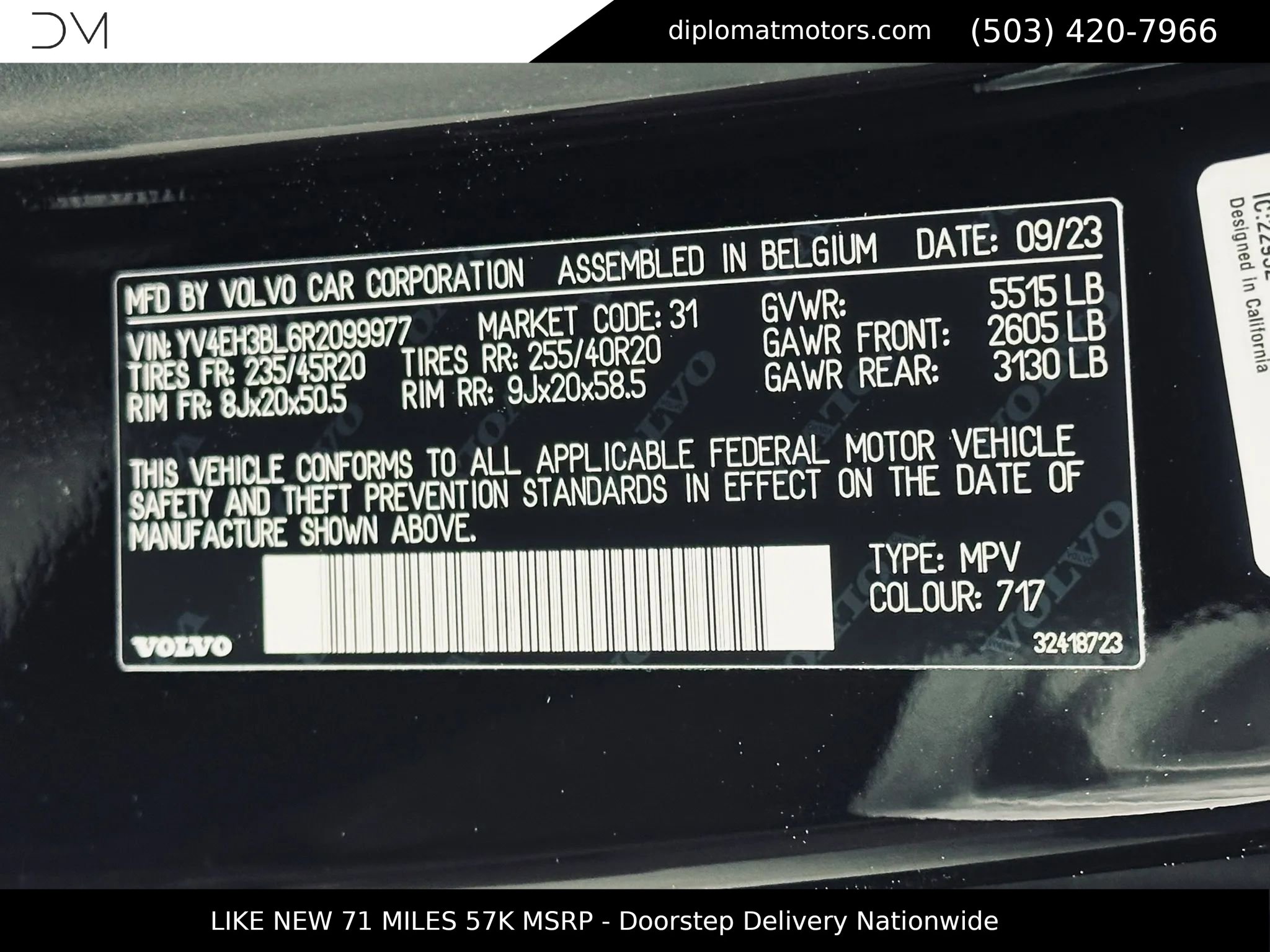 Used 2024 Volvo C40 P8 Recharge Plus w/ Climate Package RWD image 48
