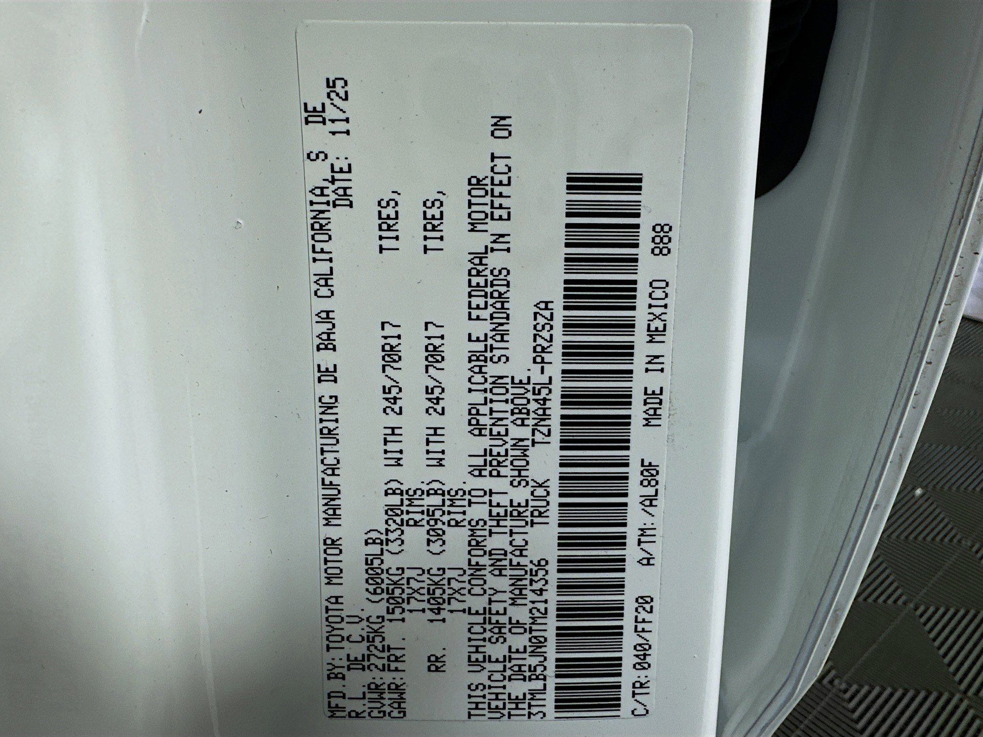 New 2026 Toyota Tacoma SR5 image 12