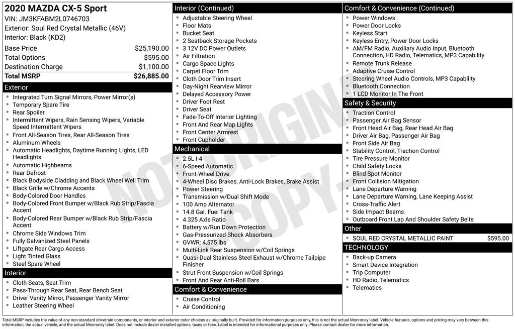 Used 2020 MAZDA CX-5 Sport image 21