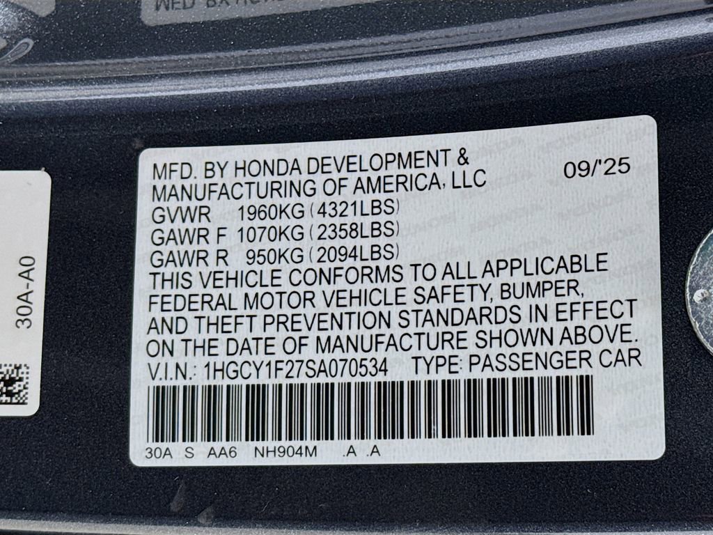 New 2025 Honda Accord LX image 30