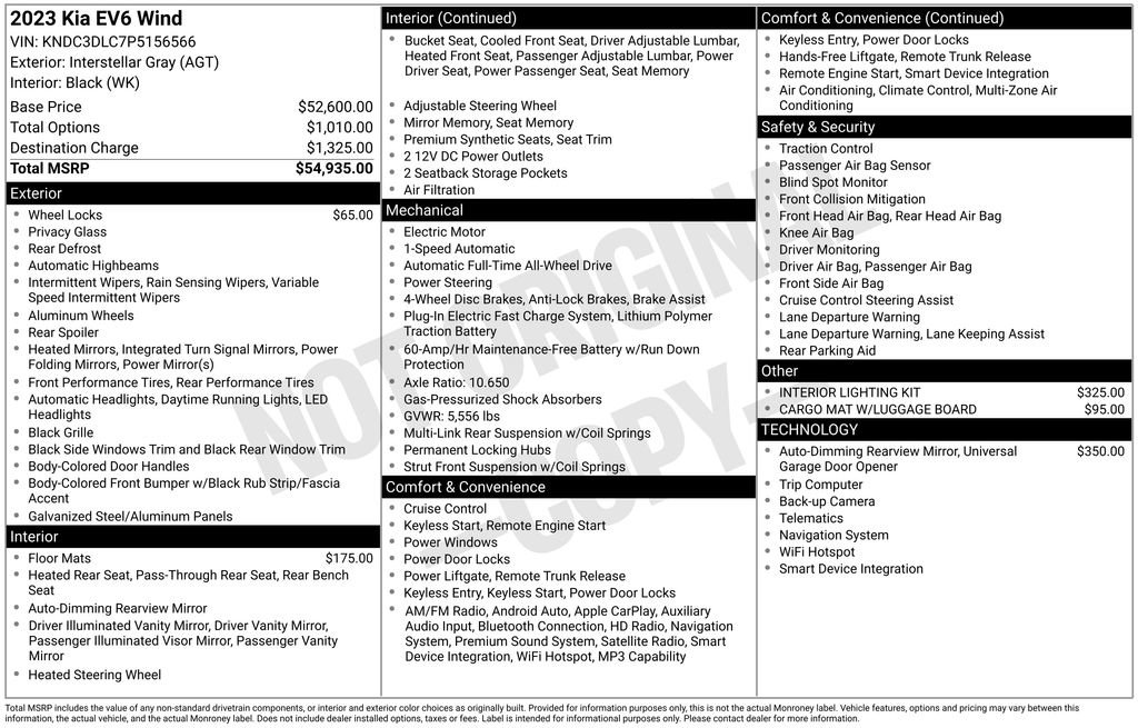 Certified 2023 Kia EV6 Wind AWD/4WD image 10