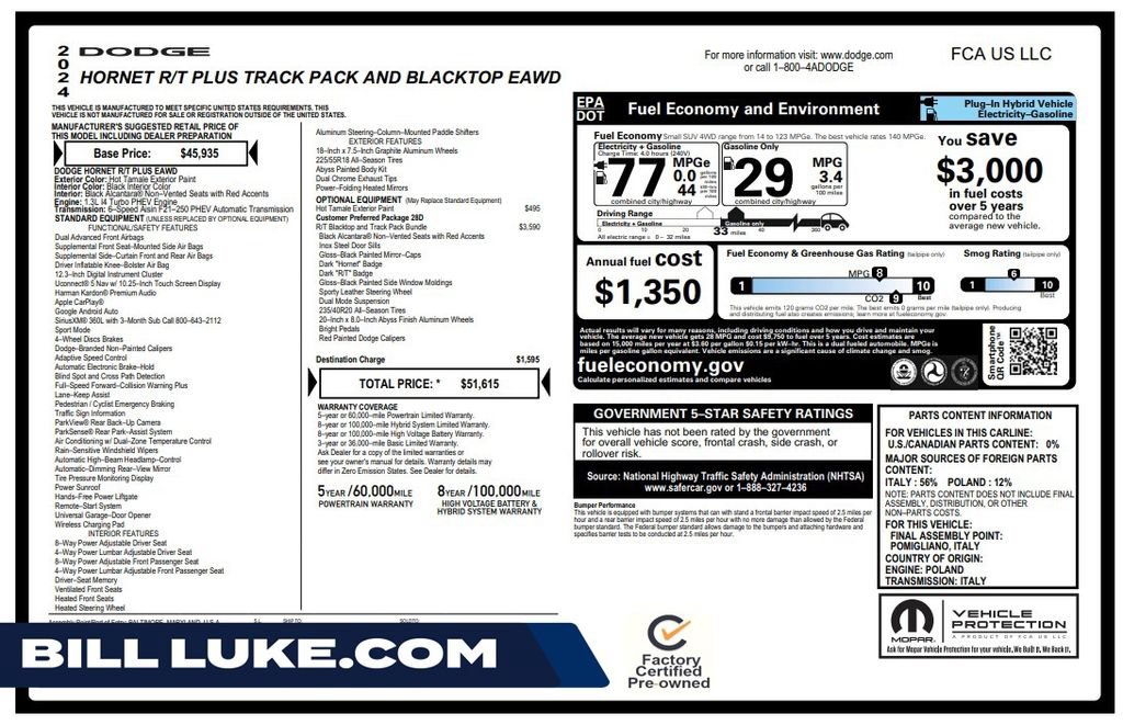 Used 2024 Dodge Hornet R/T Plus