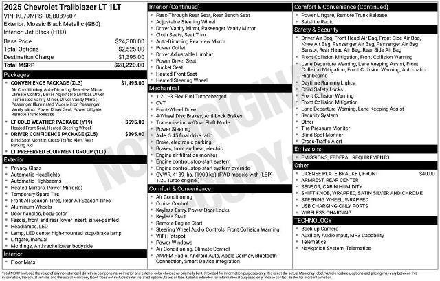 New 2025 Chevrolet TrailBlazer LT w/ Convenience Package image 49