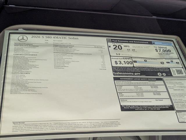 New 2026 Mercedes-Benz S 580 4MATIC Sedan image 19