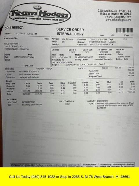 Used 2013 Chevrolet Silverado 2500 W/T image 13