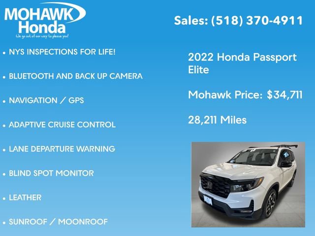 Used 2022 Honda Passport Elite image 8