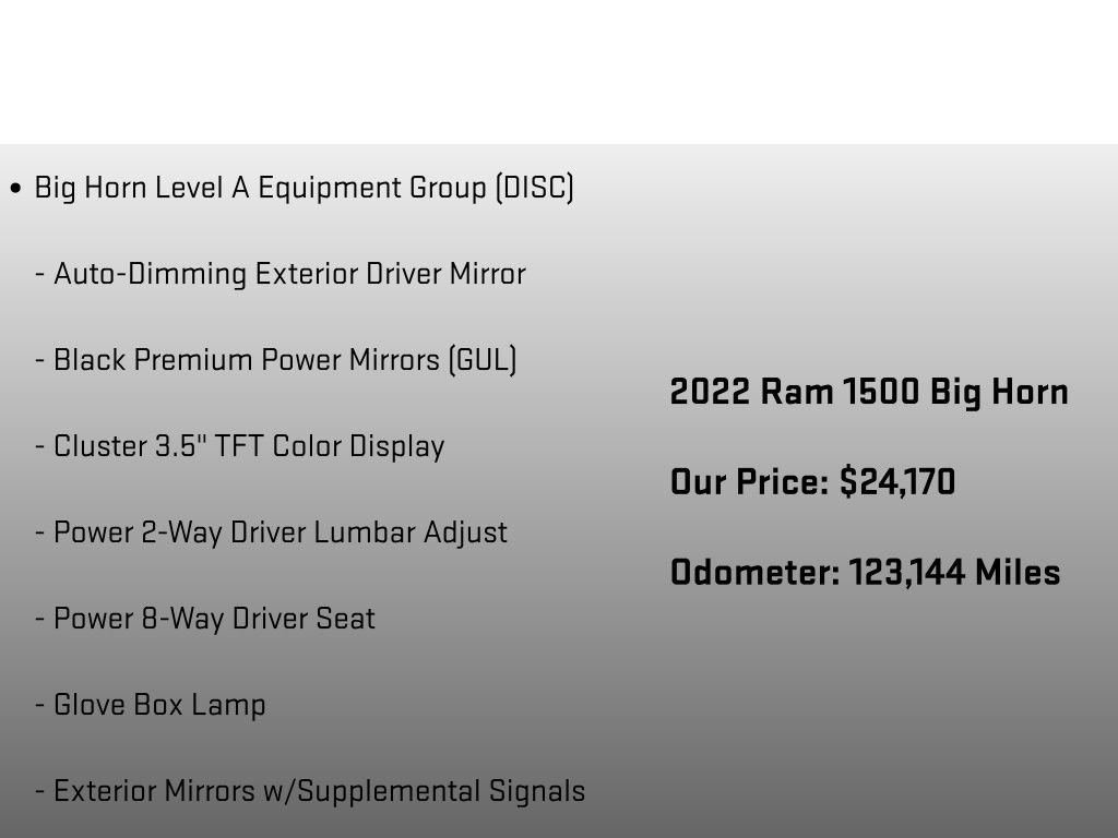 Used 2022 RAM 1500 Big Horn w/ Trailer Tow Group AWD/4WD image 12