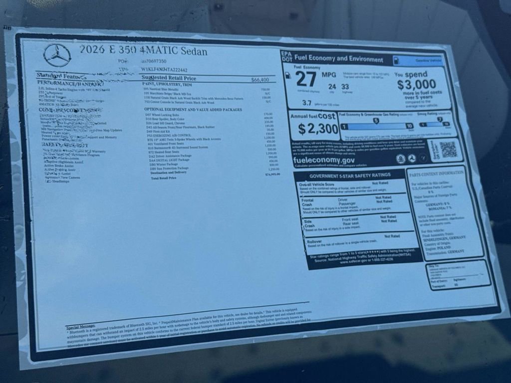 New 2026 Mercedes-Benz E 350 E 350 image 8