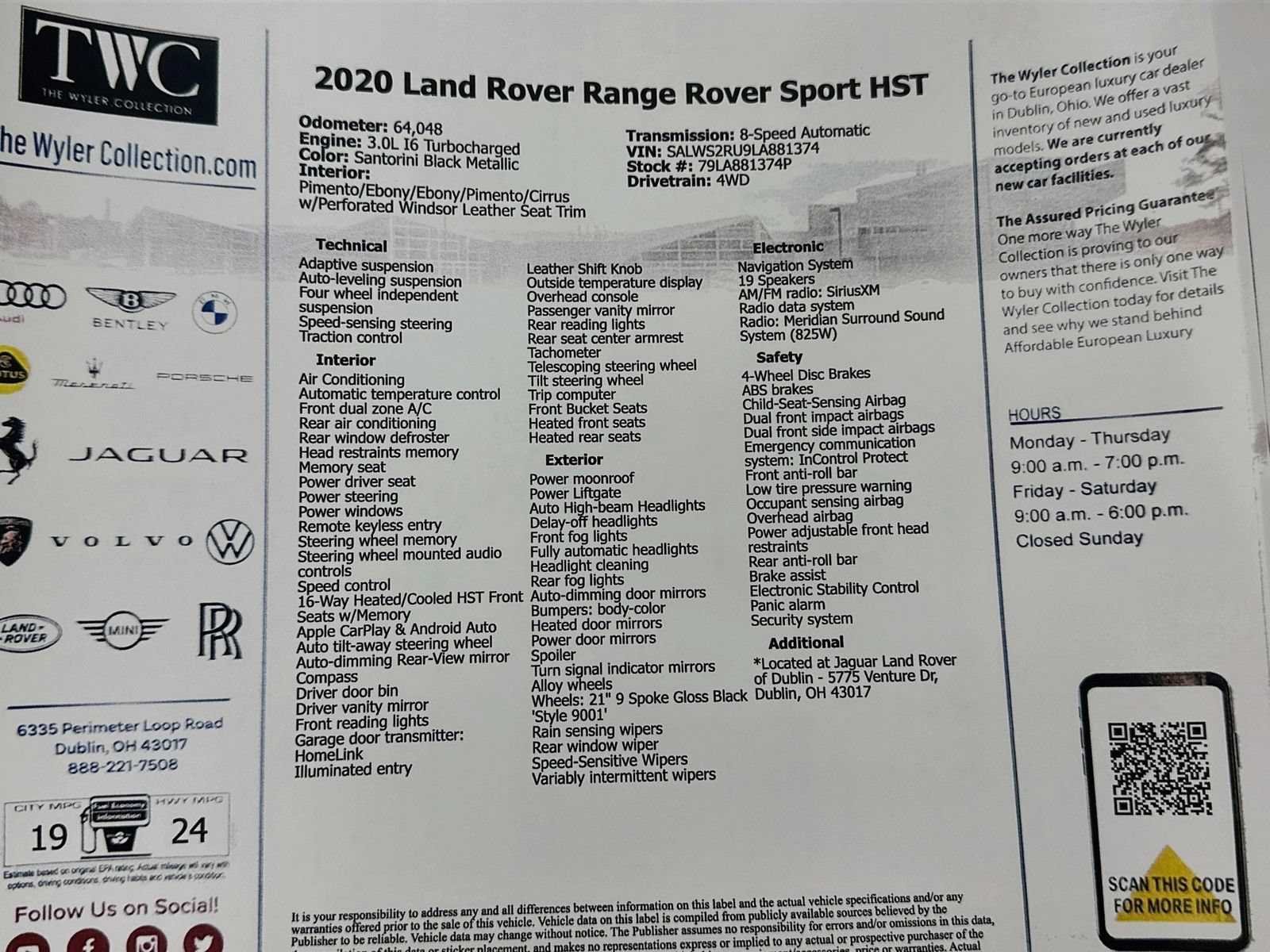 Used 2020 Land Rover Range Rover Sport HST AWD/4WD image 49
