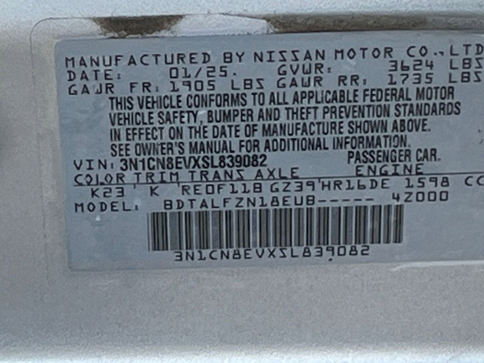 Used 2025 Nissan Versa SV FWD image 29