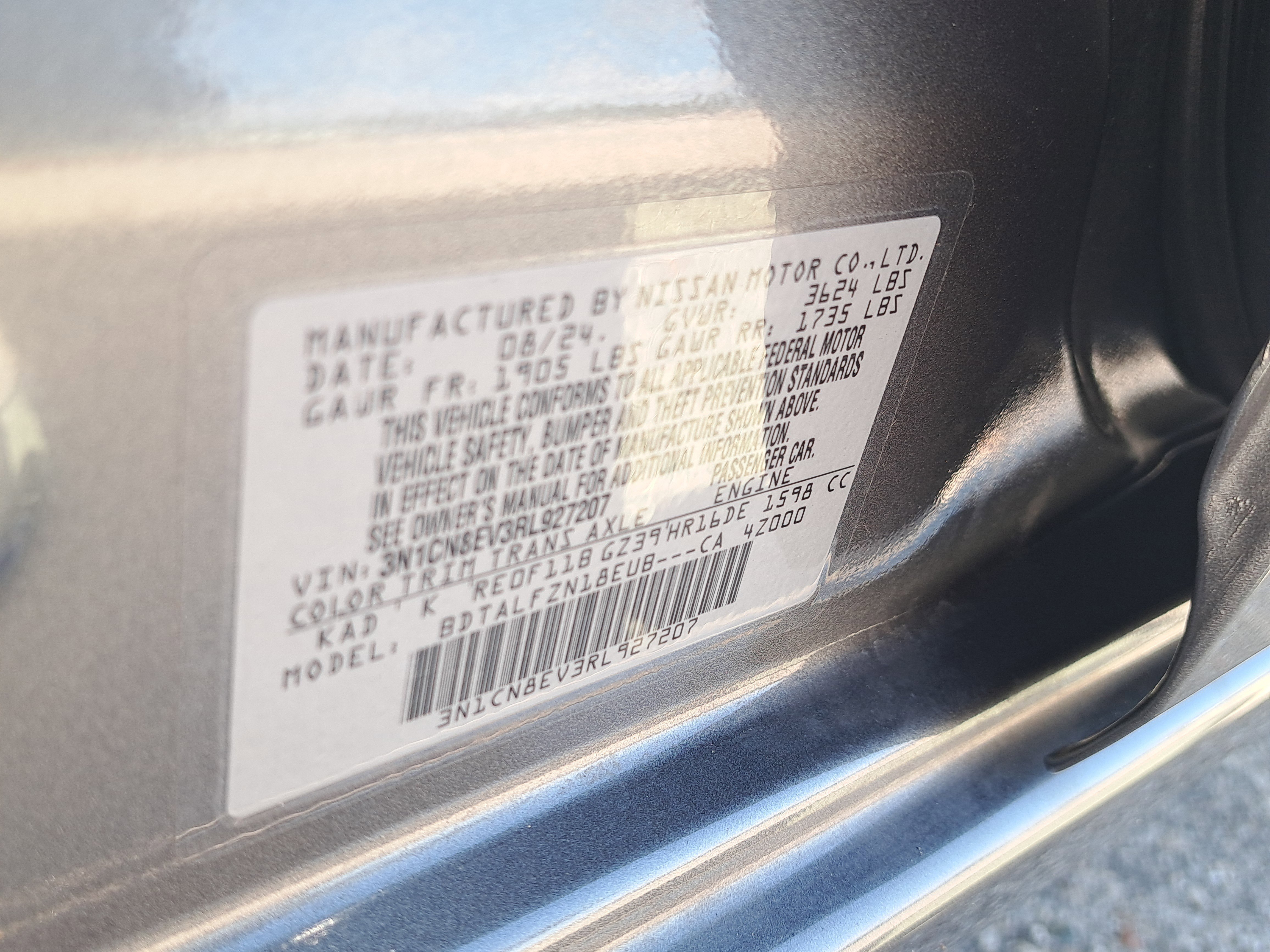 Certified 2024 Nissan Versa SV w/ Trunk Package image 32