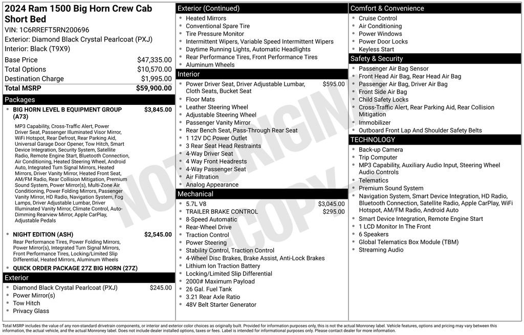Certified 2024 RAM 1500 Big Horn RWD image 9