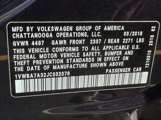 Used 2018 Volkswagen Passat 2.0T SE FWD image 24