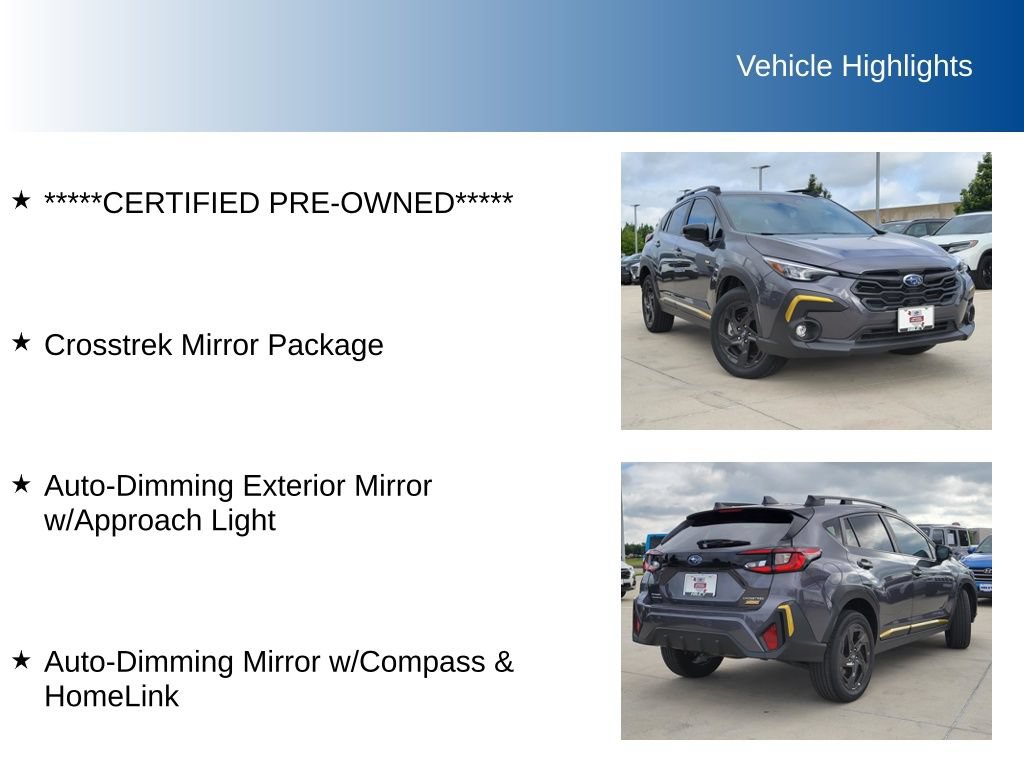 Used 2025 Subaru Crosstrek 2.5i Sport w/ Crosstrek Mirror Package AWD/4WD image 5