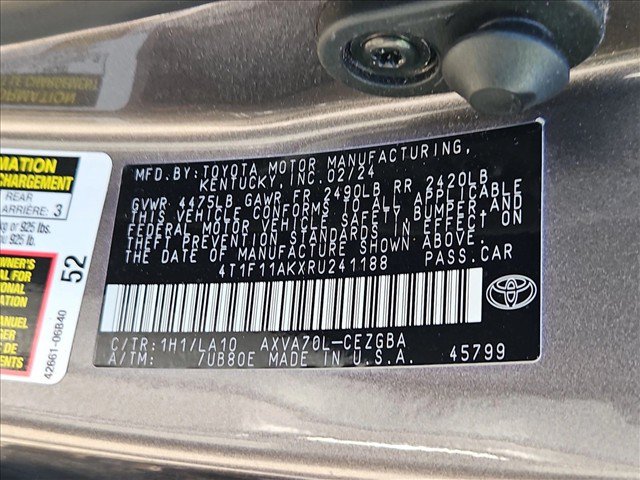 Used 2024 Toyota Camry XLE FWD image 24