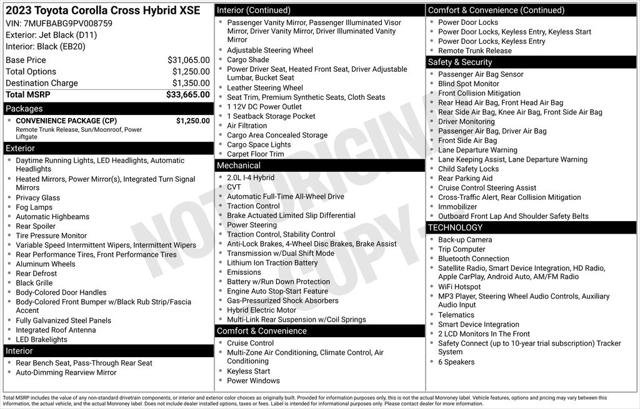 Certified 2023 Toyota Corolla Cross AWD Hybrid w/ Convenience Package image 2