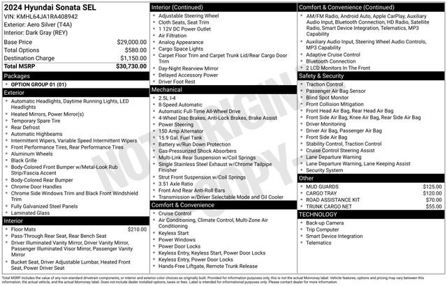 Certified 2024 Hyundai Sonata SEL image 4
