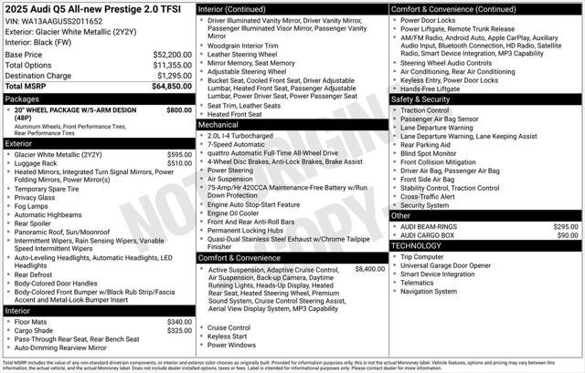 Certified 2025 Audi Q5 Prestige AWD/4WD image 62