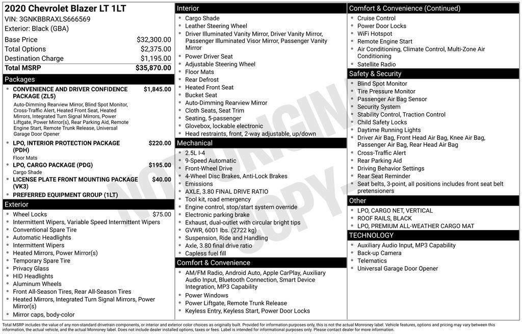 Used 2020 Chevrolet Blazer LT image 29