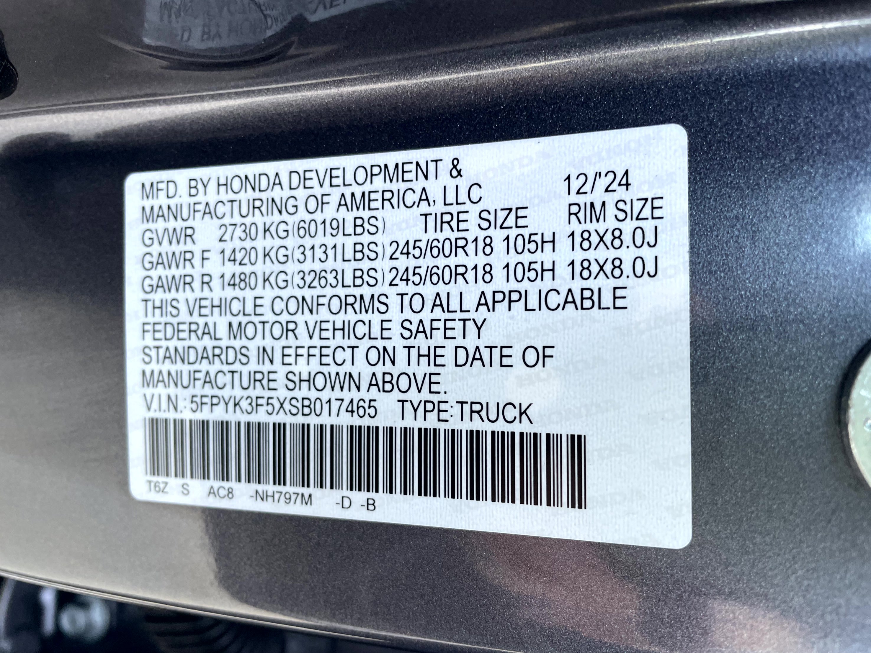 Certified 2025 Honda Ridgeline RTL image 22