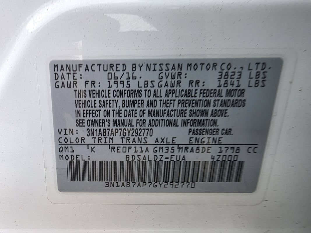 Used 2016 Nissan Sentra SV w/ Style Package FWD image 36