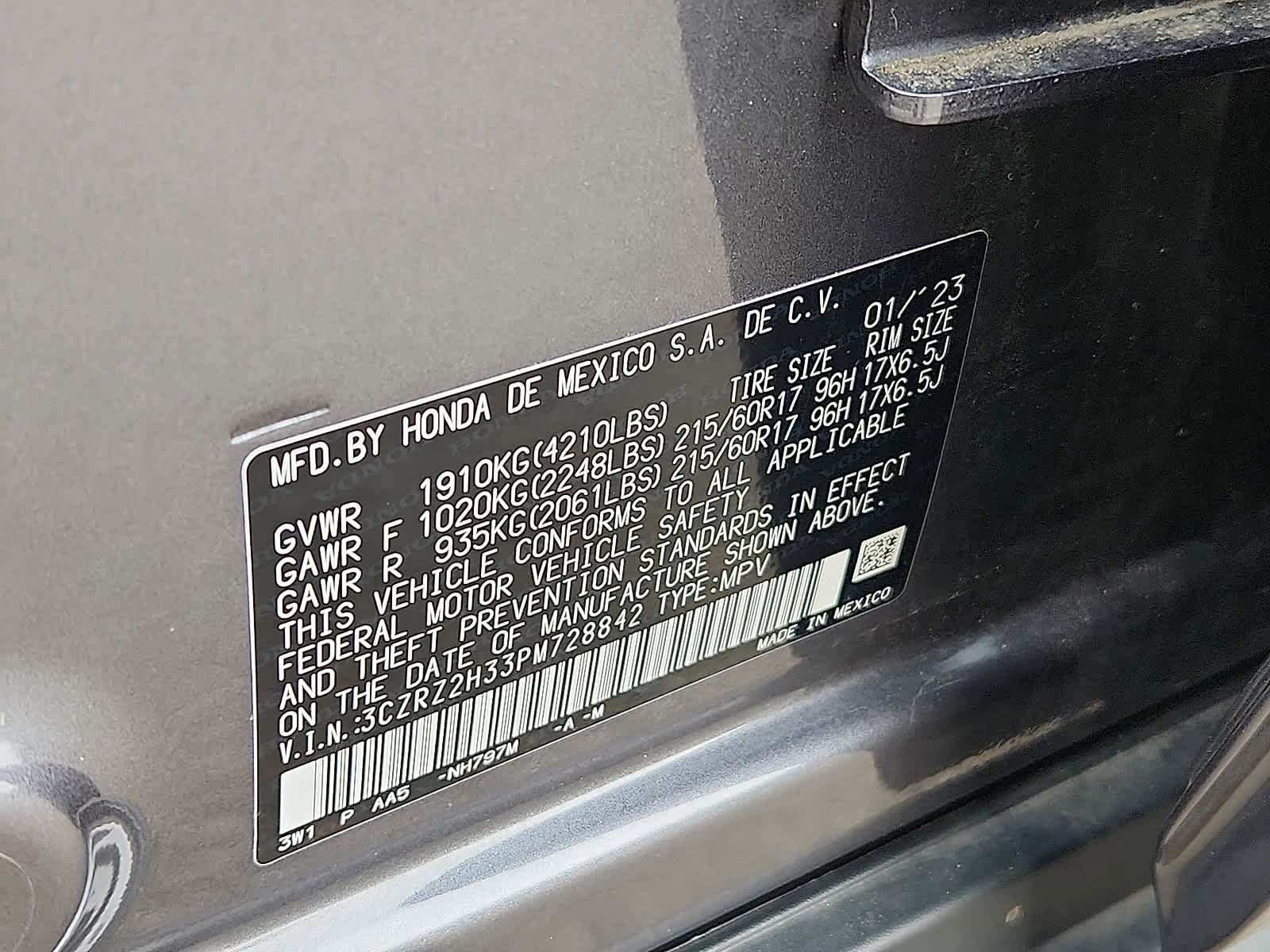 Certified 2023 Honda HR-V LX image 28