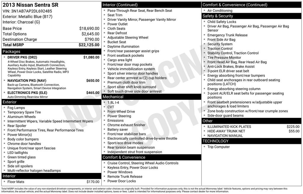 Used 2013 Nissan Sentra SR w/ Driver Pkg FWD image 6