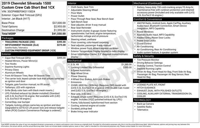 Used 2019 Chevrolet Silverado 1500 Custom w/ Trailering Package RWD image 27