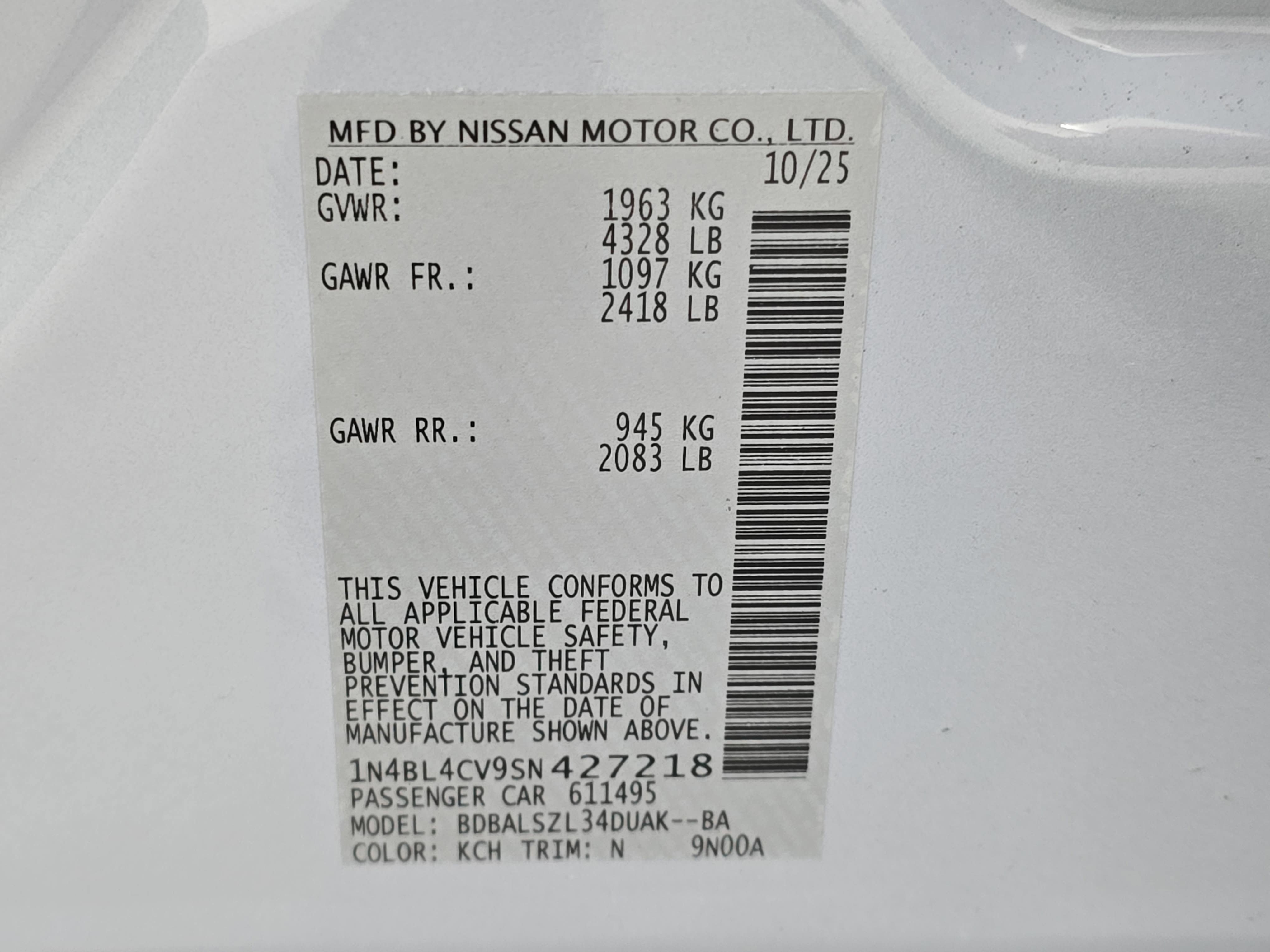 New 2025 Nissan Altima 2.5 SR w/ SR Premium Package FWD image 35