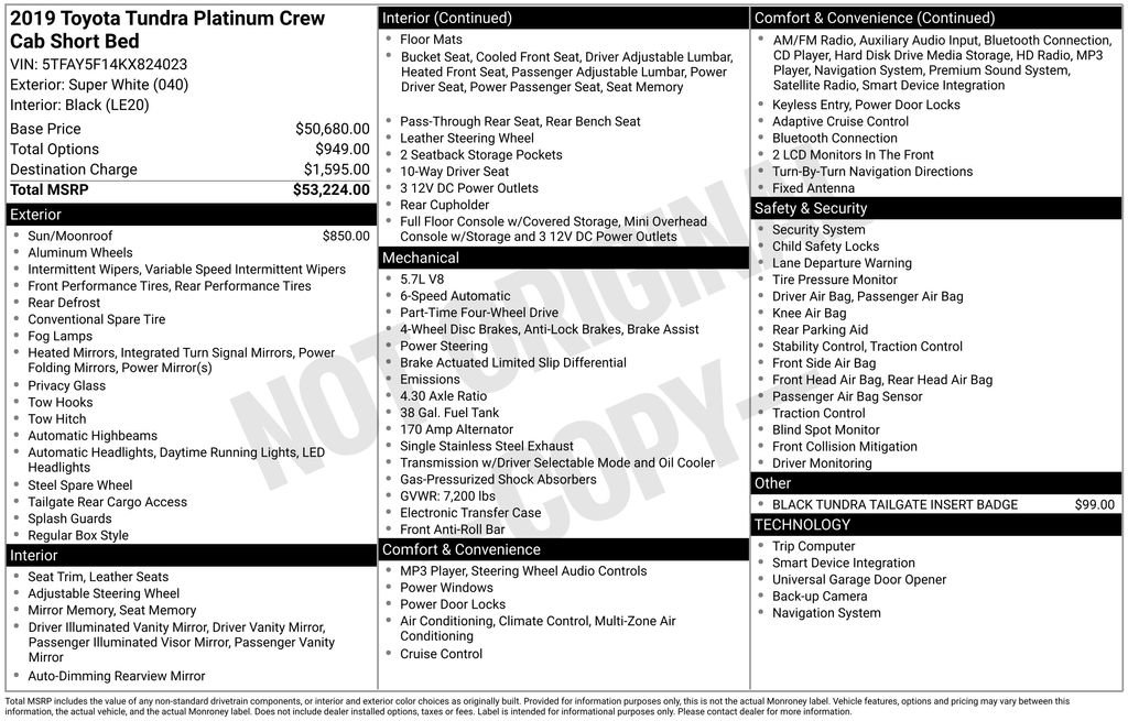 Used 2019 Toyota Tundra Platinum image 40