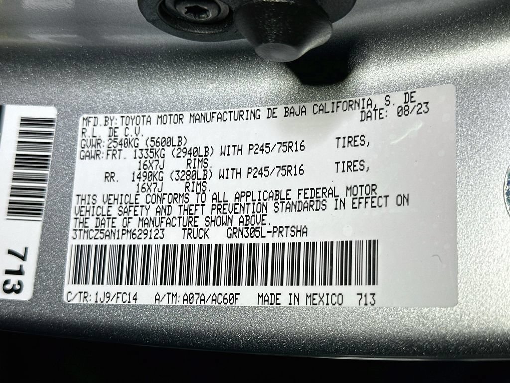 Used 2023 Toyota Tacoma SR5 w/ Black Out Package (TMS) AWD/4WD image 21