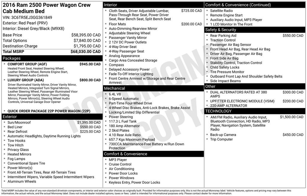 Used 2016 RAM 2500 Power Wagon w/ Comfort Group image 4