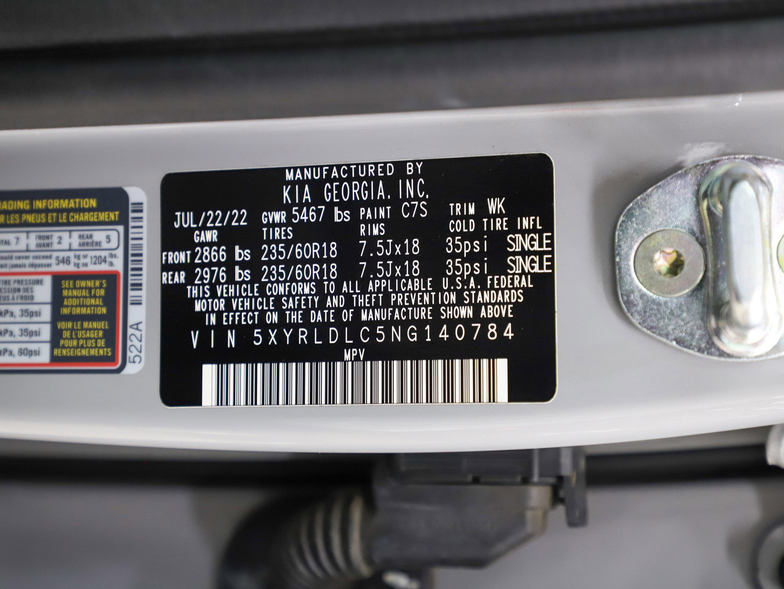 Used 2022 Kia Sorento S w/ Panoramic Sunroof Package image 25