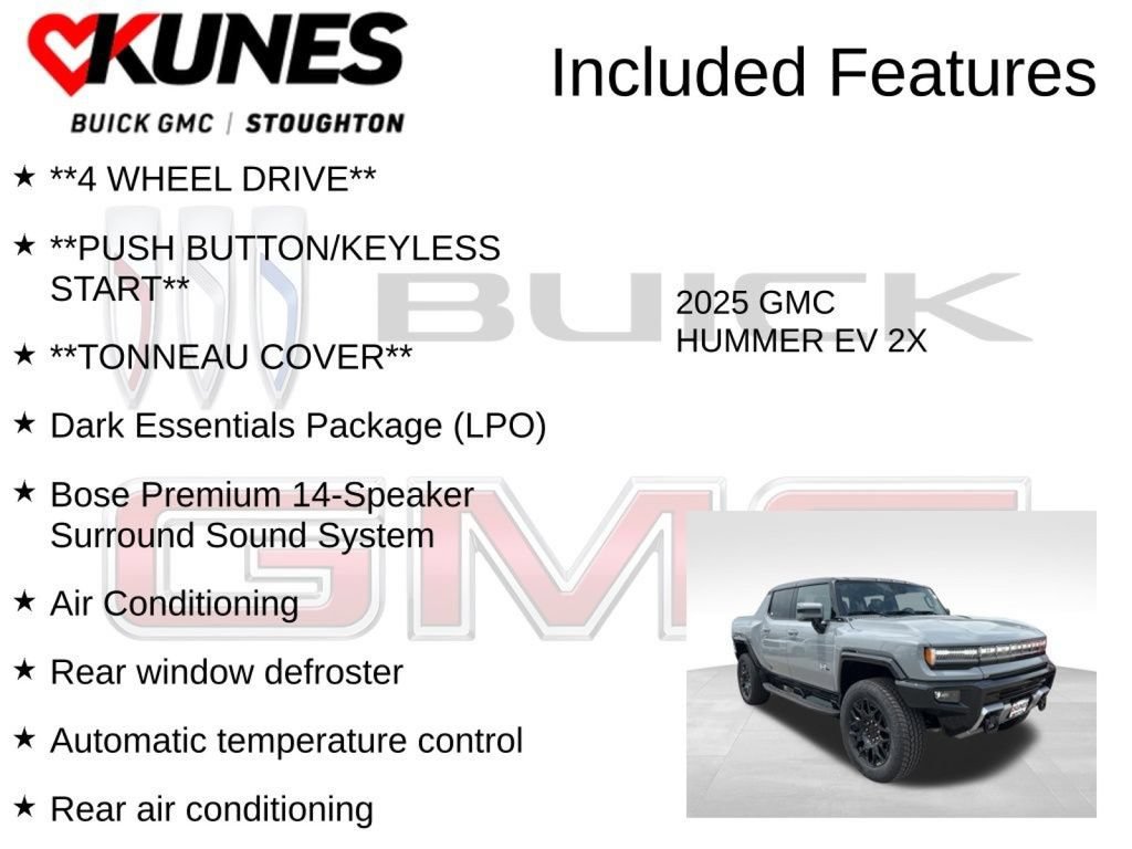 New 2025 GMC Hummer EV 2X w/ LPO, Dark Essentials Package AWD/4WD image 5