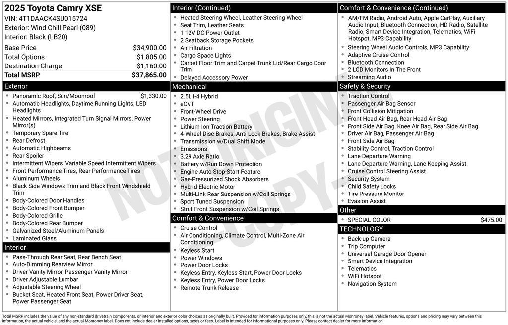 Used 2025 Toyota Camry XSE image 43