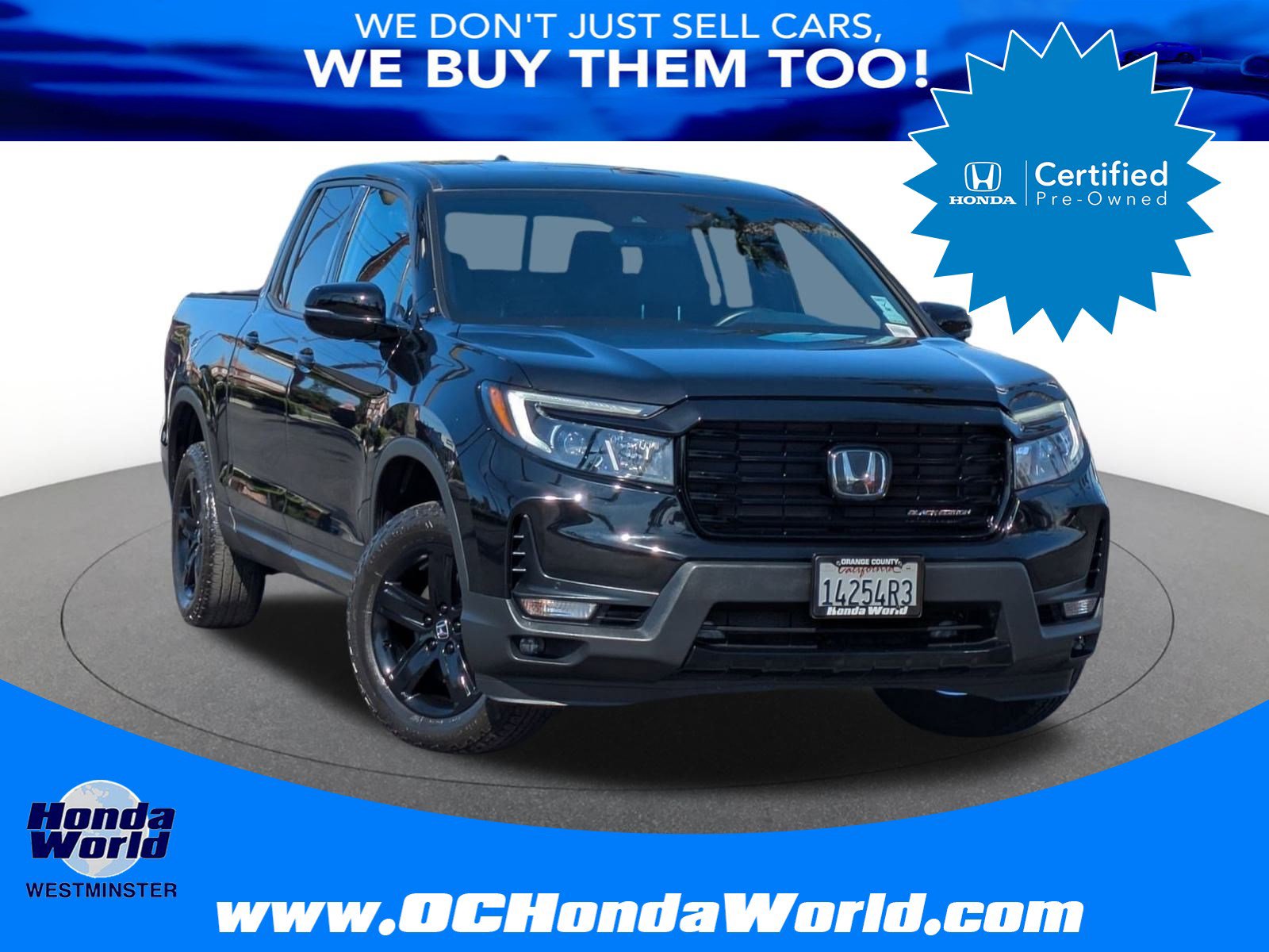 Certified 2023 Honda Ridgeline Black Edition