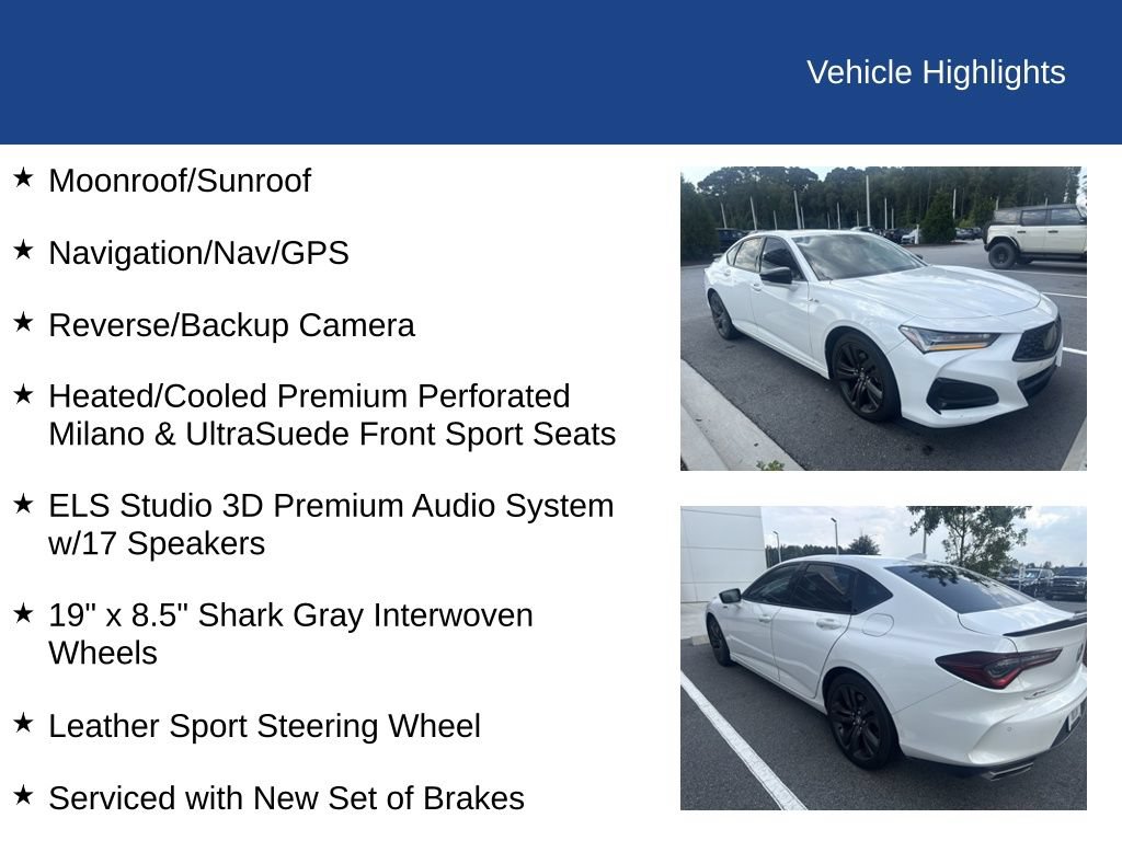 Used 2021 Acura TLX w/ A-SPEC Package AWD/4WD image 9
