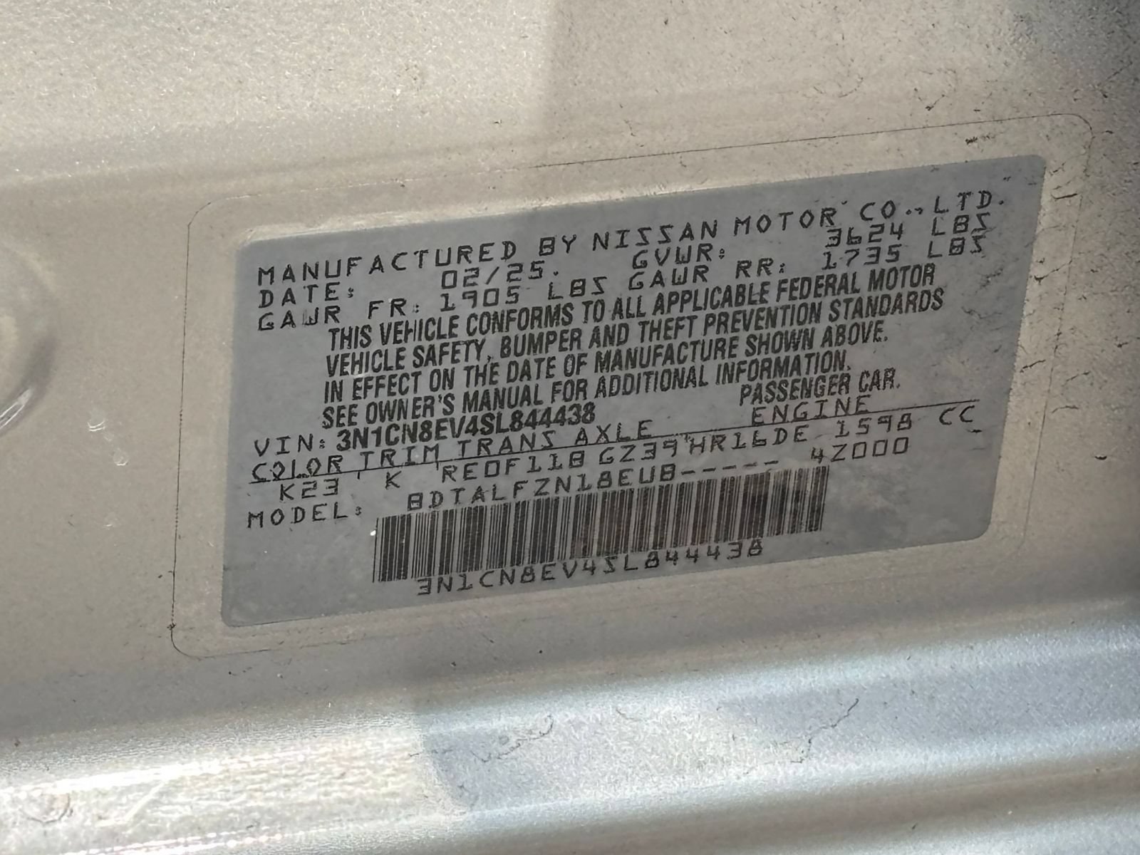 Used 2025 Nissan Versa SV FWD image 10