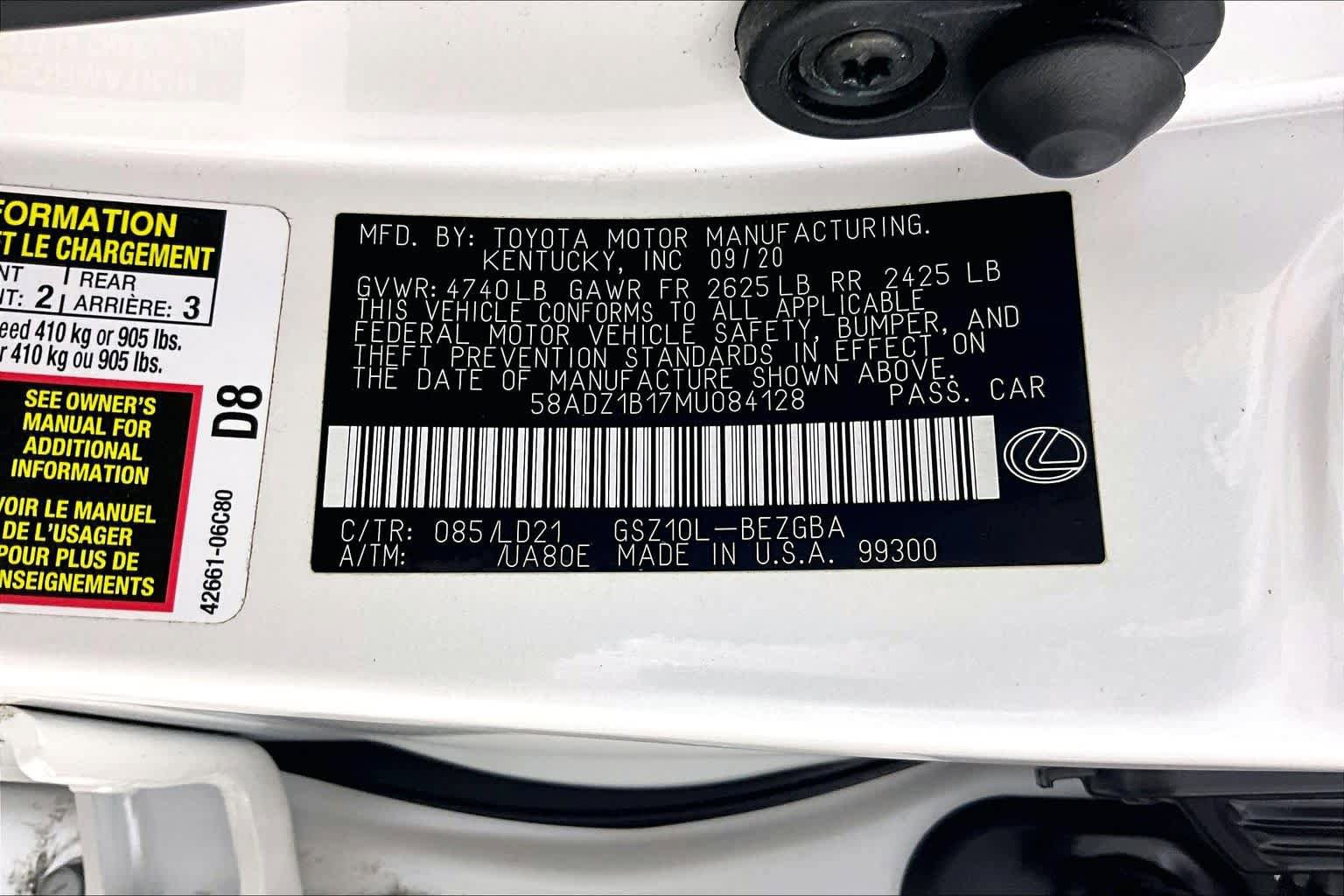Used 2021 Lexus ES 350 w/ Premium Package FWD image 33