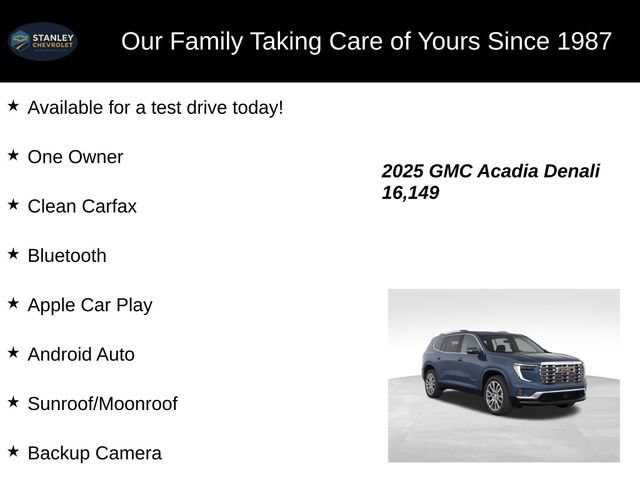 Used 2025 GMC Acadia Denali w/ Super Cruise Package FWD image 9