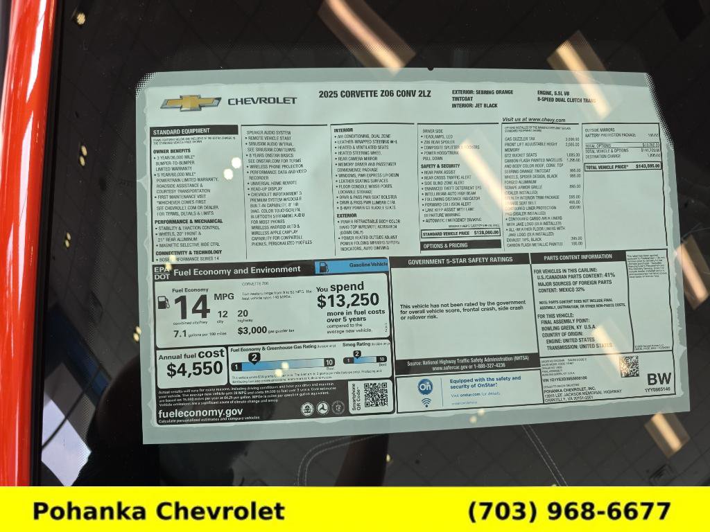 New 2025 Chevrolet Corvette Z06 w/ Stealth Interior Trim Package image 27