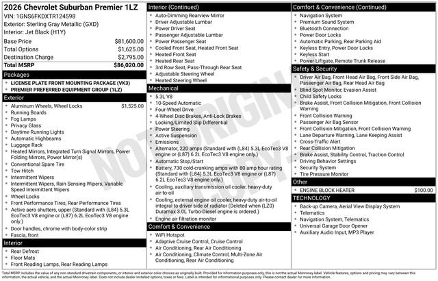 New 2026 Chevrolet Suburban Premier image 5