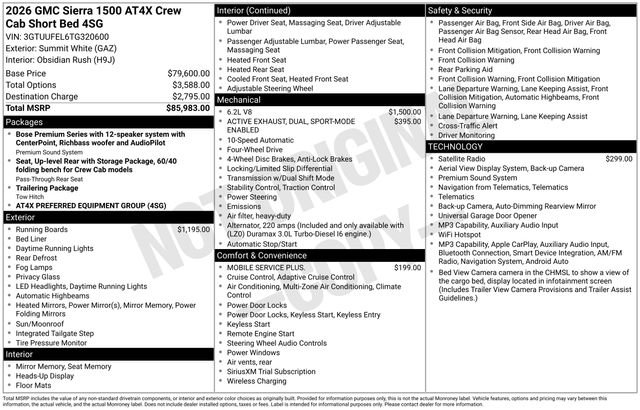 New 2026 GMC Sierra 1500 AT4X AWD/4WD image 28