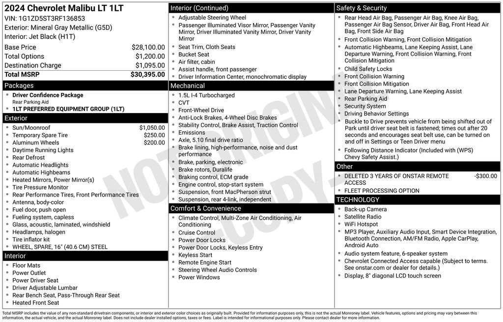 Used 2024 Chevrolet Malibu LT FWD image 30