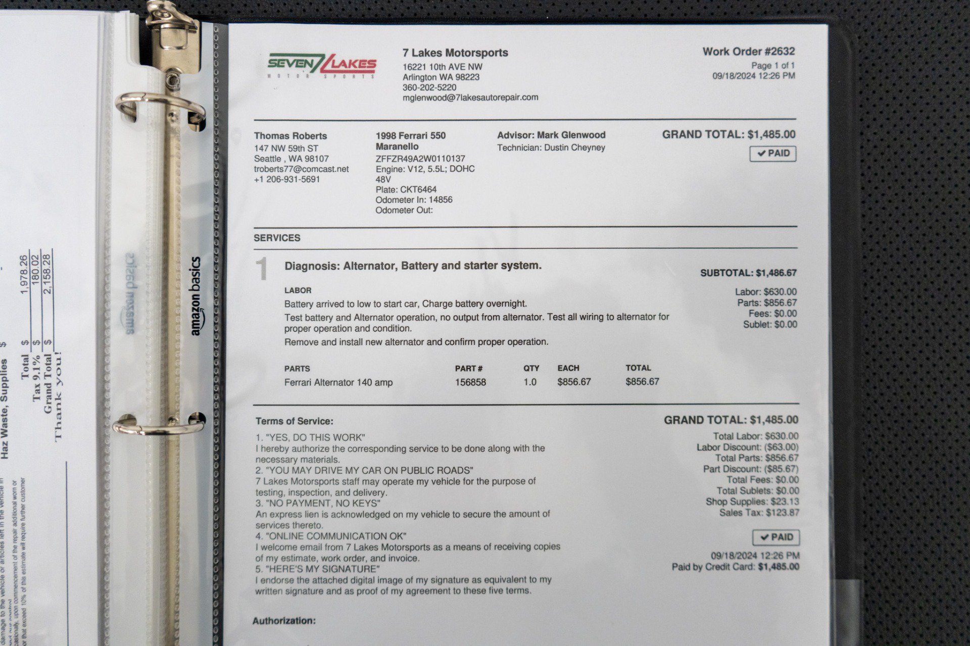 Used 1998 Ferrari 550 Maranello Coupe RWD image 39